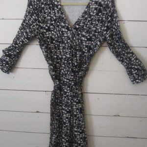 Ann Taylor Printed Jersey Wrap Dress